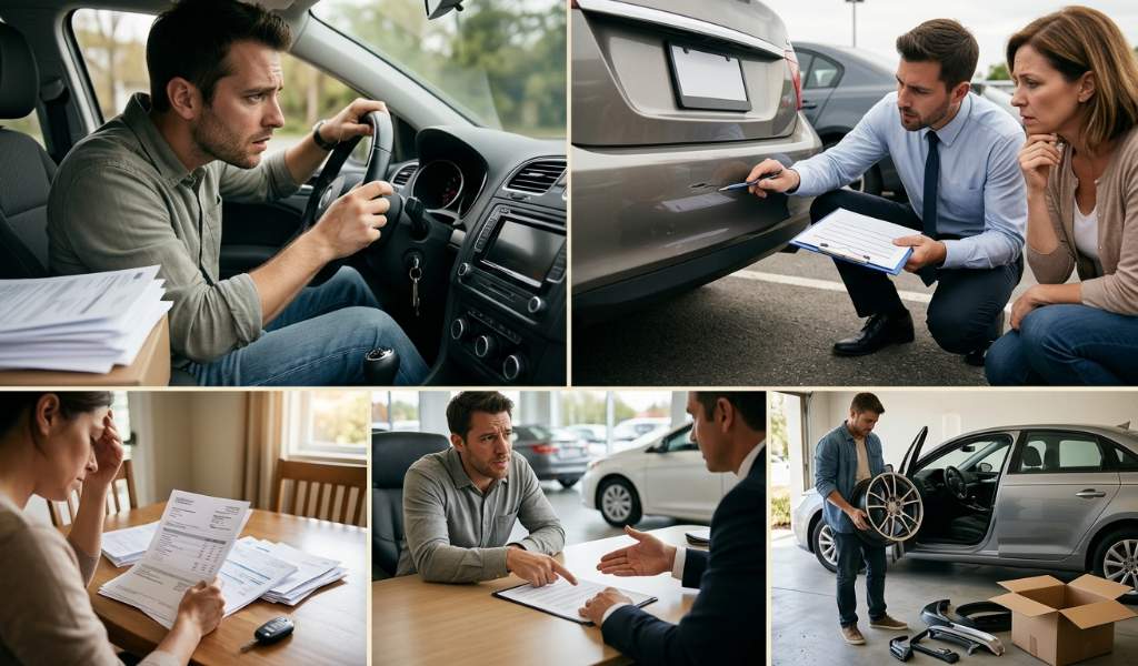 Buyer comparing vehicle lease and loan costs at a desk